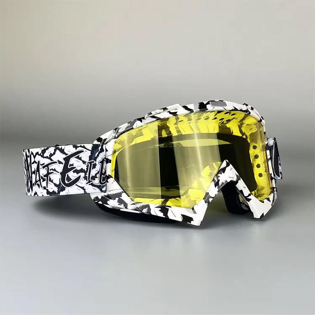 2026 Vibrant Frame Design Motocross Goggles UV400 Lens Lightweight Durable Adjustable Strap Outdoor Sports Riding Goggles