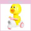 Пластиковая инерционная детская игрушечная машинка с мультяшным дизайном утки для развития моторики и игры родителей с детьми