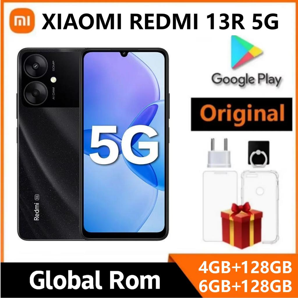 Оригинальный смартфон Redmi 13R 5G 4 ГБ/6 ГБ 128 ГБ 5000 мАч Dimensity 6100+ 6,74" сверхбольшой дисплей 50 МП+5 МП AI камера 18 Вт батарея