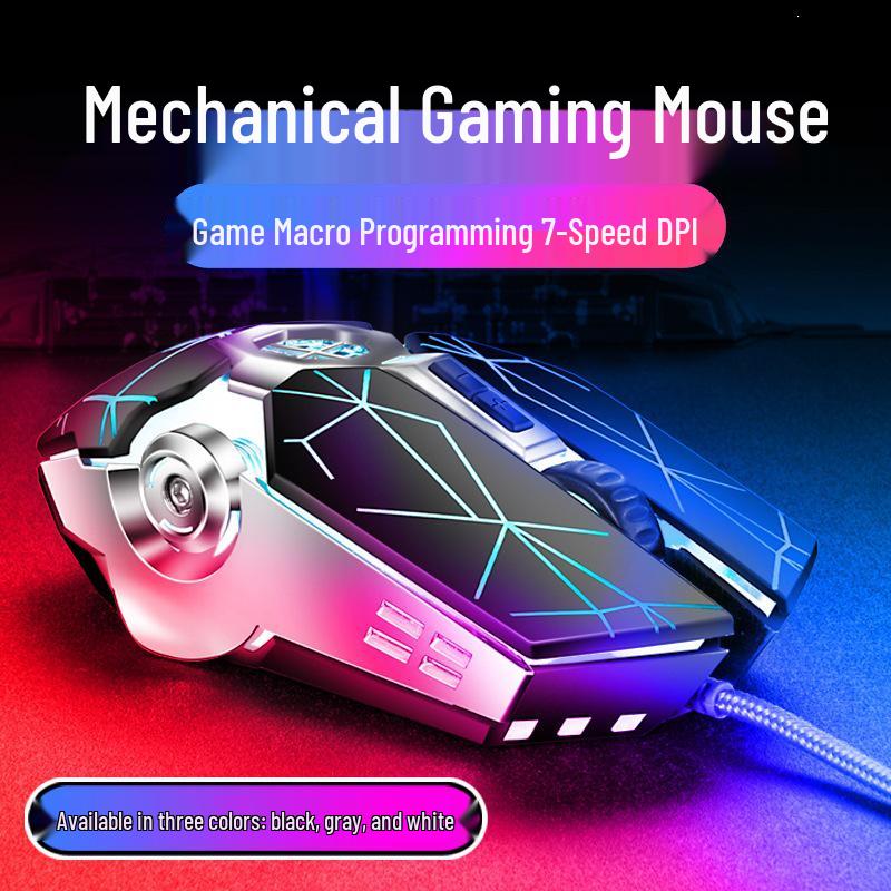 Игровая мышь ViperQ7 7D, USB, проводная, с макропрограммированием и регулируемым DPI