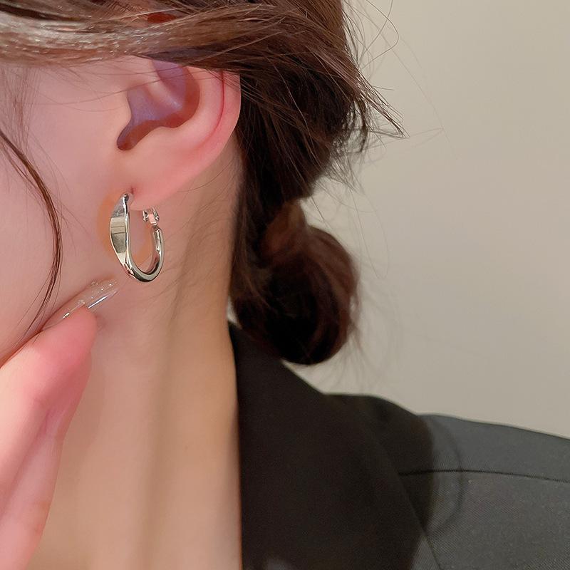 GemChic женские серьги, крутые серьги-гвоздики с иглами, геометрические круглые серьги-петли, простые серьги-петли на день рождения, Рождество, подарок