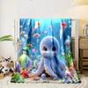 Cute Underwater Octopus Scene print blanket soft and cozy perfect for the living room bed sofa or a nap,gift