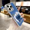Funny C-Cookie-M-Monster Phone Case For Iphone 17 16 15 14 13 12 11 Pro Max Xr Air Plus Silicone Cover Silver Hard Shell Cover
