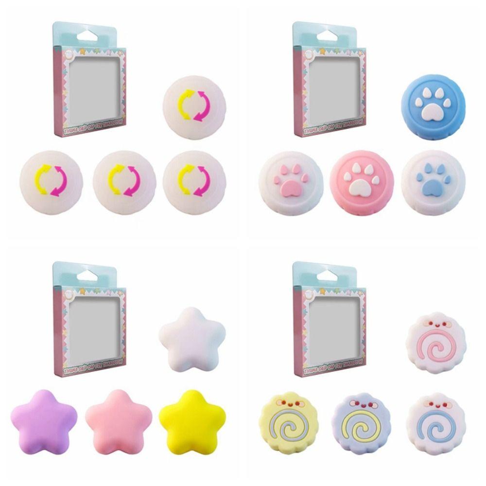 4Pcs Cat Paw Knob Cover Star Rocker Cap Joystick Caps for Tamagotchi Paradise Accessories