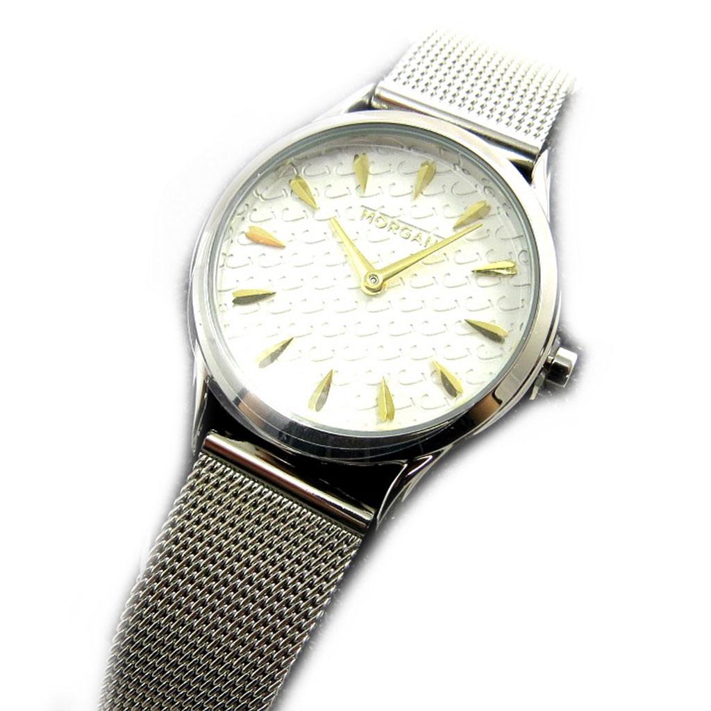 Morgan [N0122] - Дизайнерские часы «Morgan» в серебряном и золотом корпусе (Elegance)