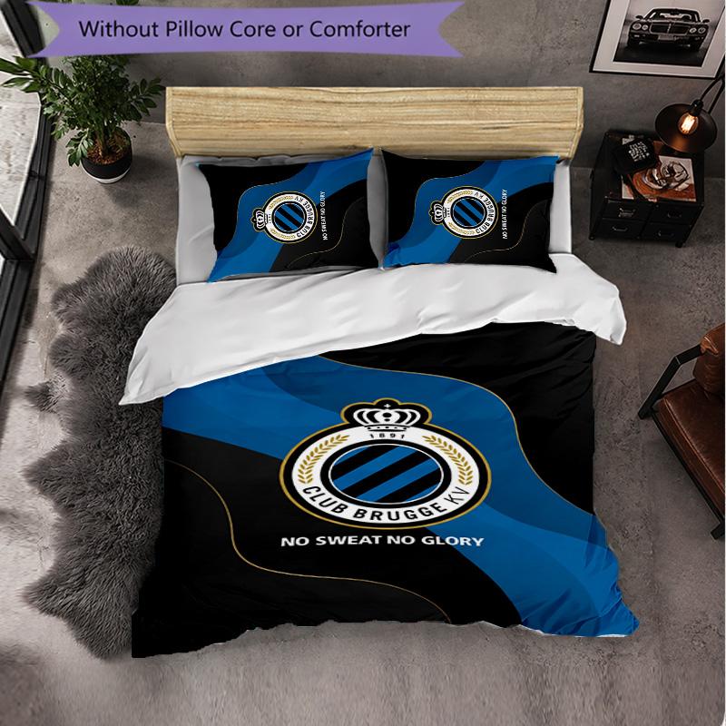 Club Brugge FC Themed Bedding 3Pcs Duvet Cover Set Decorative Bed Linen For Teen Room Home Decoration