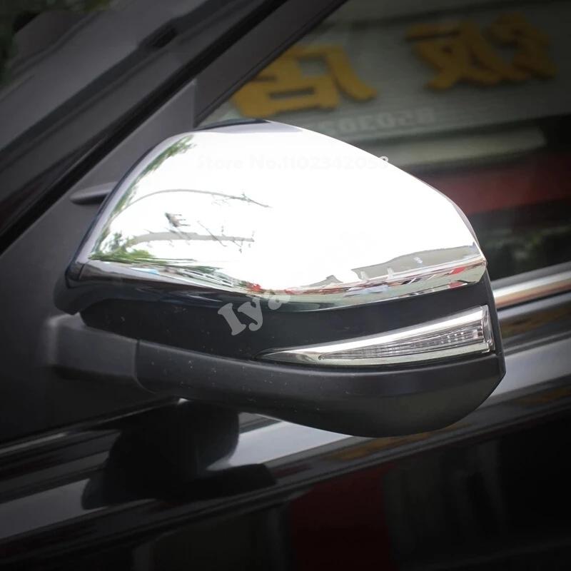 For Toyota RAV4 RAV 4 2014 -2018 ABS black carbon Rearview Mirror Visor Rain Eyebrow Rear View Protector Cap Anti-rubbing strip
