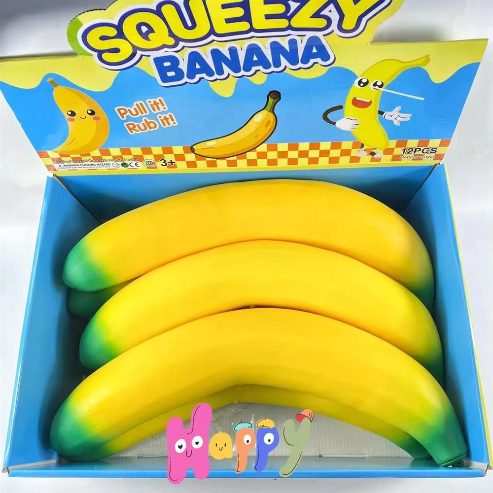 New Arrivals 45cm Cartoon Banana Jumbo Squishy Toys EVA Foam Fruit Stress Relief Sensory Fidget Squeeze Toy