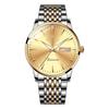 Men's Fashion Dual Calendar Luminous Waterproof Watch Stainless Steel Business Quartz Non-Mechanical New