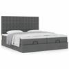 Maison Exclusive - Cadre de lit ottoman avec matelas gris foncé 160x200cm tissu