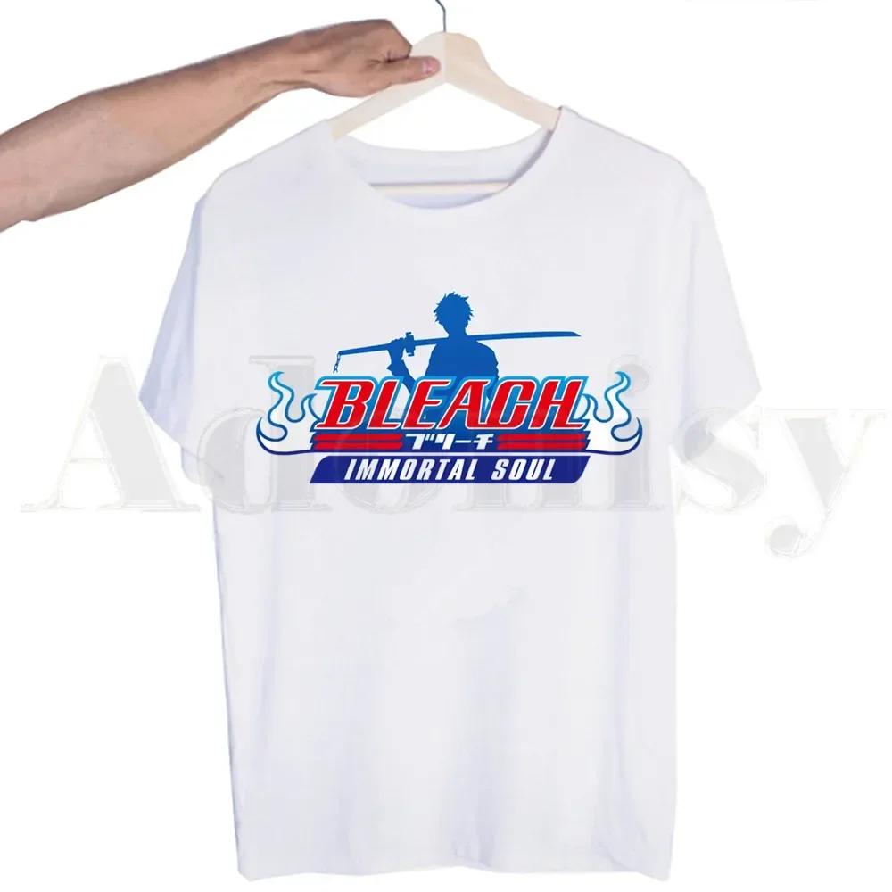 Блич Аниме Куросаки Ичиго Зараки Кенпачи Футболки Мужская Мода Летние Футболки Футболка Топ Футболки Уличная Одежда Харадзюку Смешные