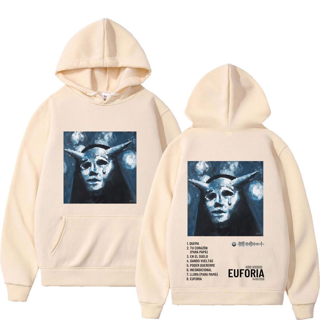 Rapper Kidd Voodoo Euforia Album Tour 2026 Merch Hoodie Men Women Oversized Fashion Sweatshirt Loose Casual Winter Pullover