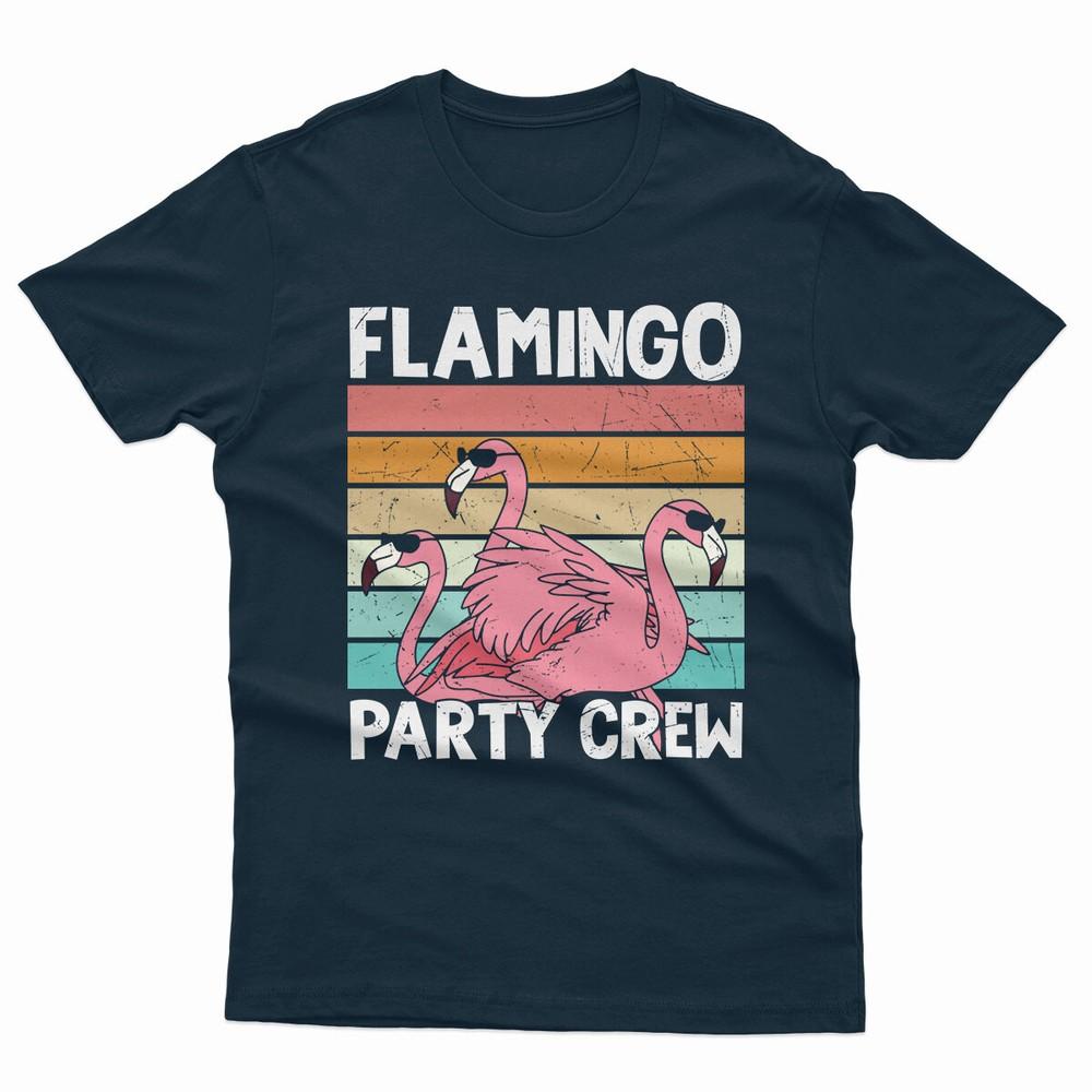 Фламинго Party Crew Розовый Малый фламинго Забавная футболка для любителя птиц P1OrA