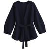 Fashion Wind 2024 New Fall Women's Clothing Stylish with Belt Knitting Long Sleeve Suit Coat 9598128