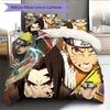 Постельное белье с узором из аниме Наруто, Домашний декор, Подарок на день рождения (1 пододеяльник + 2 наволочки, без наполнителя)