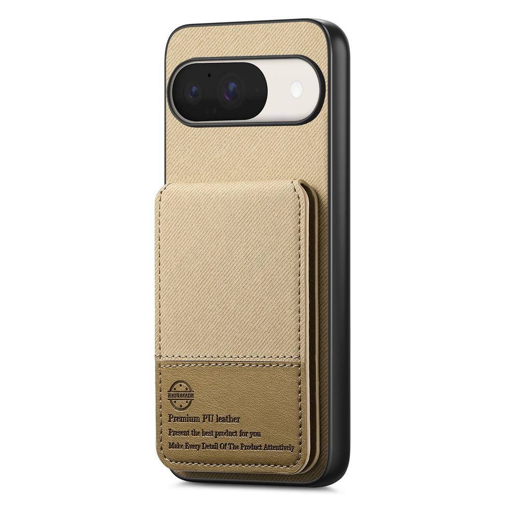 For Google Pixel 9/Google Pixel 9 Pro/Google Pixel 10 Case Cloth Texture Leather+PC+TPU RFID Blocking Phone Cover with Card Holder