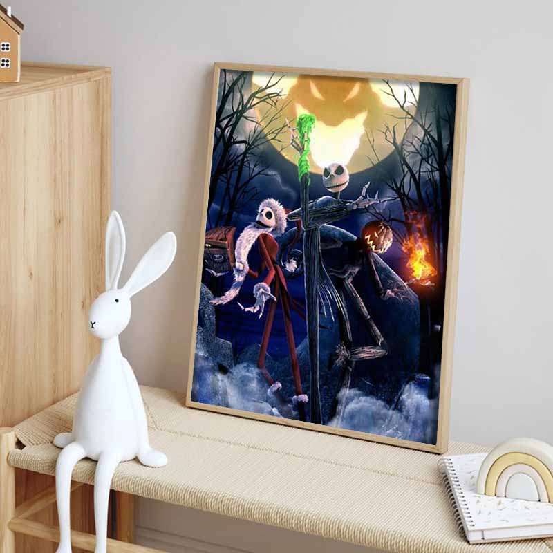 Disney Diamond Painting The Nightmare Before Christmas Jacks Double Identity Art Painting 5D Diamond Painting Art Embroidery CrossStitc RoomDecoration