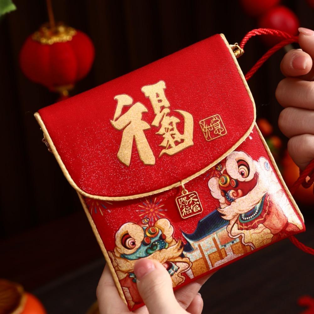 Snake Chinese Year Packet Envelopes Cloth New Year Pocket Bag New Gift Bags Party Supplies
