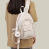 Large Capacity College Student Backpack With Bear Print Design Teen Girls Daily Use Lightweight School Bag