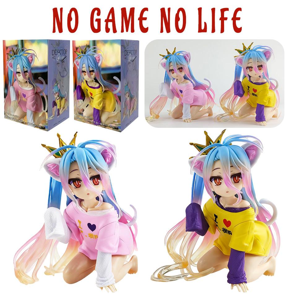 Новая аниме фигурка No Game No Life, настольная, милая, с ушками кошки, Широ, фигурка действия, украшения для комнаты, ПВХ, модель для коллекции взрослых, куклы, игрушки