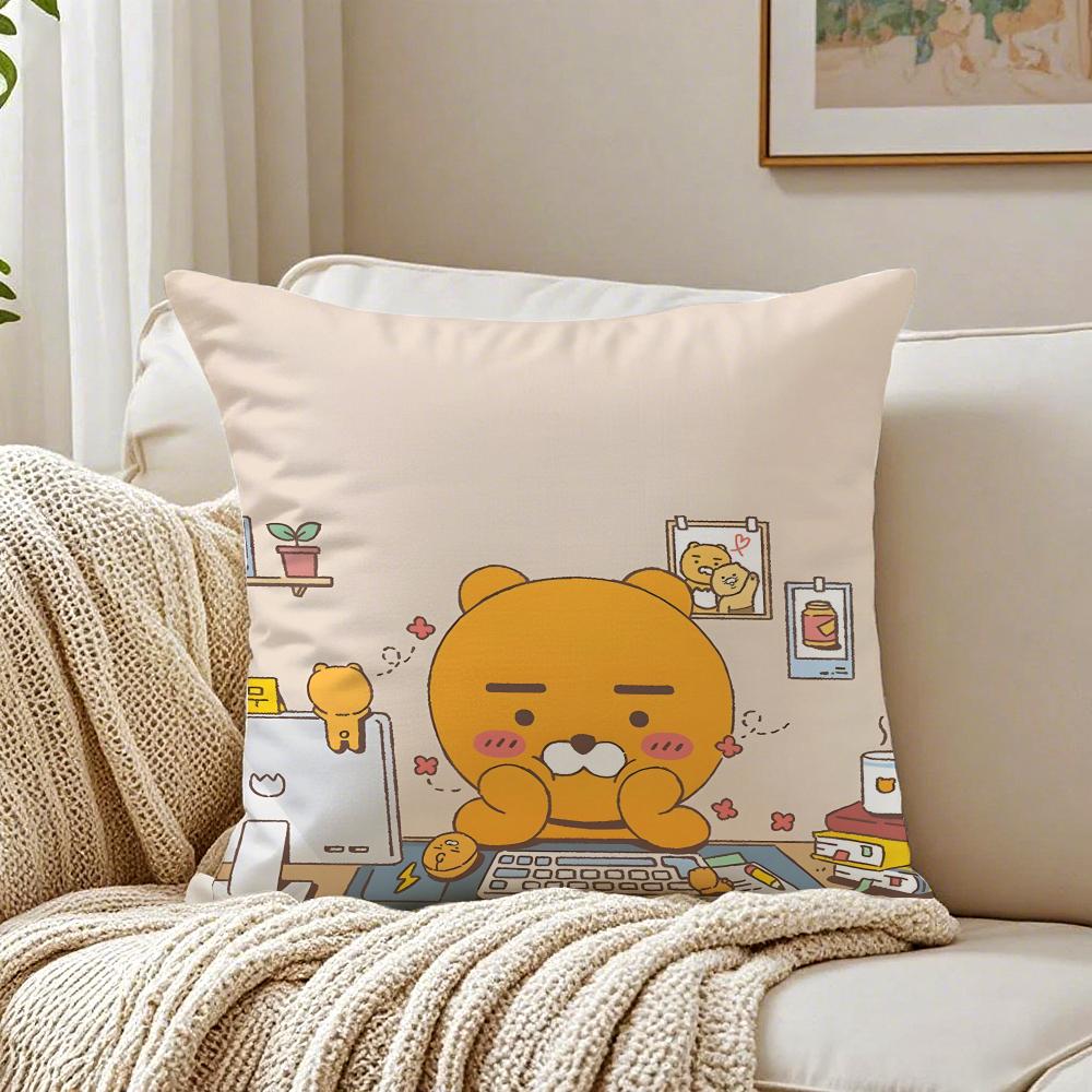 KKakao Friends Cushion Cover Pillowcase Antidustmite living Room Sofa Decor Cushion Room