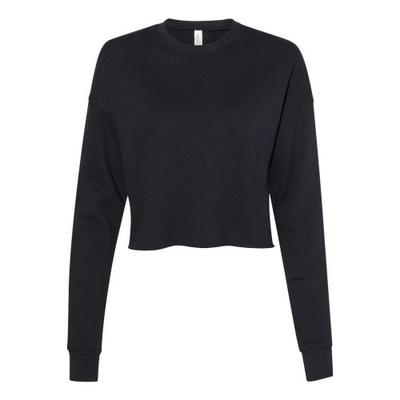 Bella + Canvas Женский/Девичий Флисовый Кроп-Топ с Круглым Вырезом