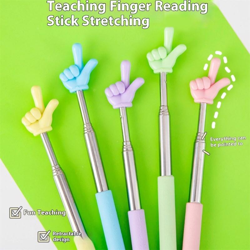 10Pcs Retractable Teacher Pointer Finger Telescoping Pointer Stick Hand Pointer Extendable Presentation Pointer Finger