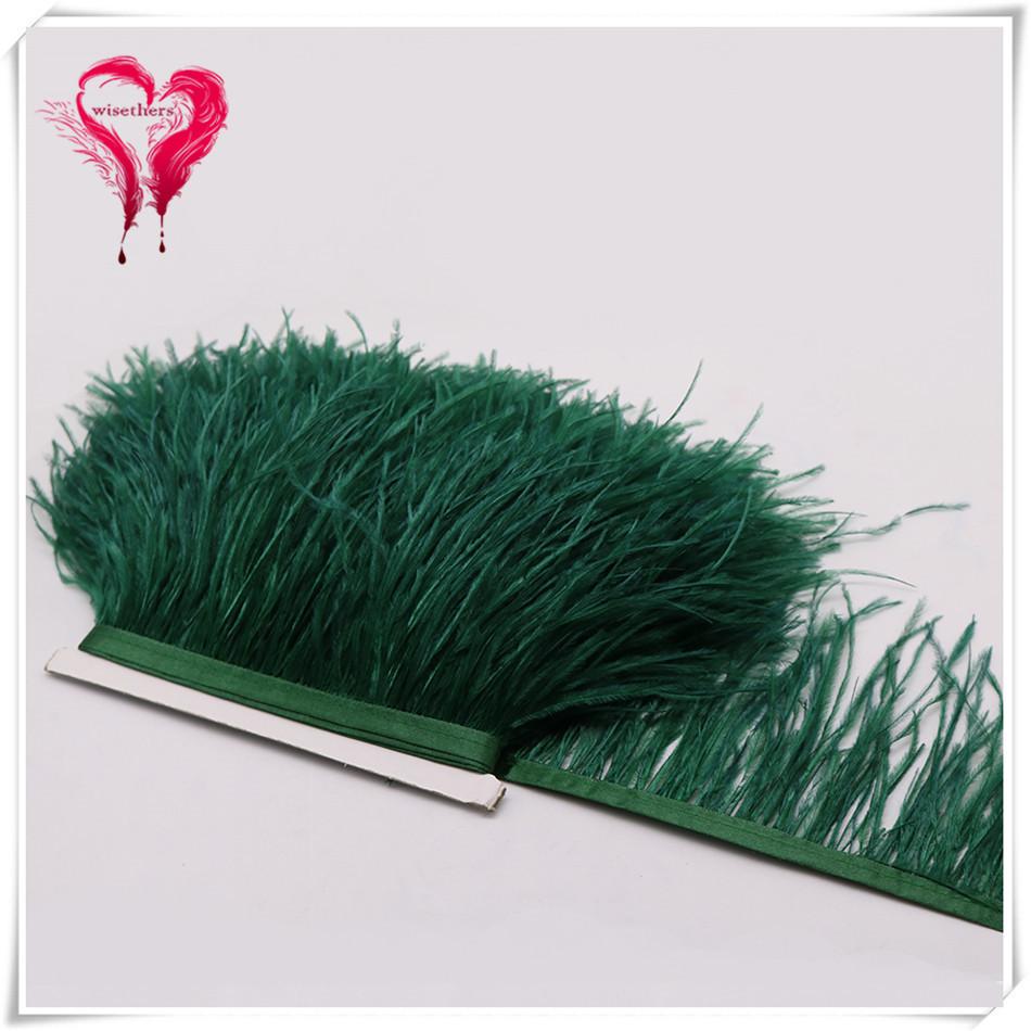 Ostrich Hair Cloth Edge Dress Dress Accessories Skirt Feather Trim With 10-15Cm Tassel