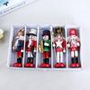 Kids Doll 12cm Wooden Nutcracker Soldier Merry Christmas Decoration Pendants Ornaments
