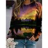 Autumn Nature Scenery Floral Printed Women Hoodies Streetwear Sweatshirts Oversized Tracksuits Pullover Girls Harajuku Clothing