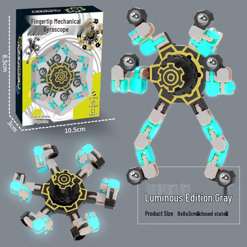 Деформируемая светящаяся игрушка-гироскоп: Образовательный механический фиджет для детей