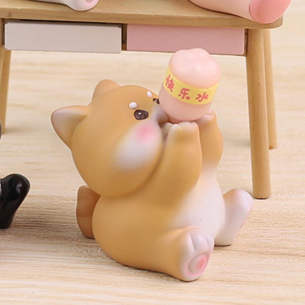 Drinking Coke Pose Cute Animal Ornament Small Size Desk Dashboard Decor  Dashboard Decoration