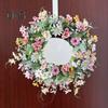 Цветы Весенний венок Гирлянда на входную дверь Искусственные цветы Дверной венок для дома Весенняя вечеринка Фермерский дом Свадебное украшение