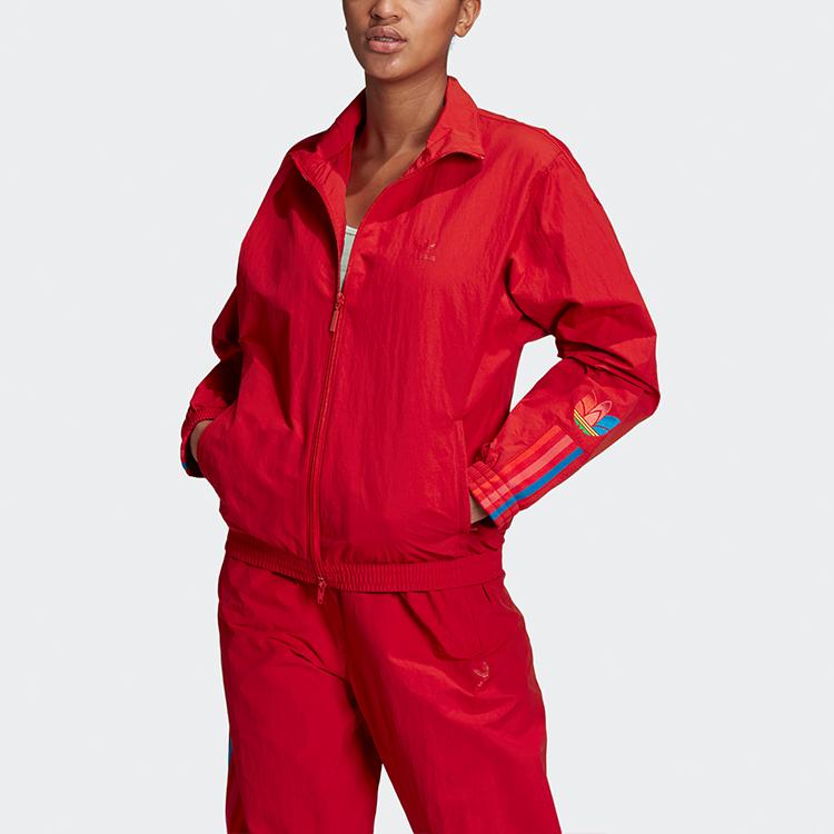adidas Спортивная куртка Originals с воротником-стойкой, повседневная куртка для бега, женские куртки, светло-пурпурный GD2237