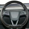 Подходит для Tesla Ультратонкая дышащая кожаная оплетка руля для Model 3 Y X S 2024