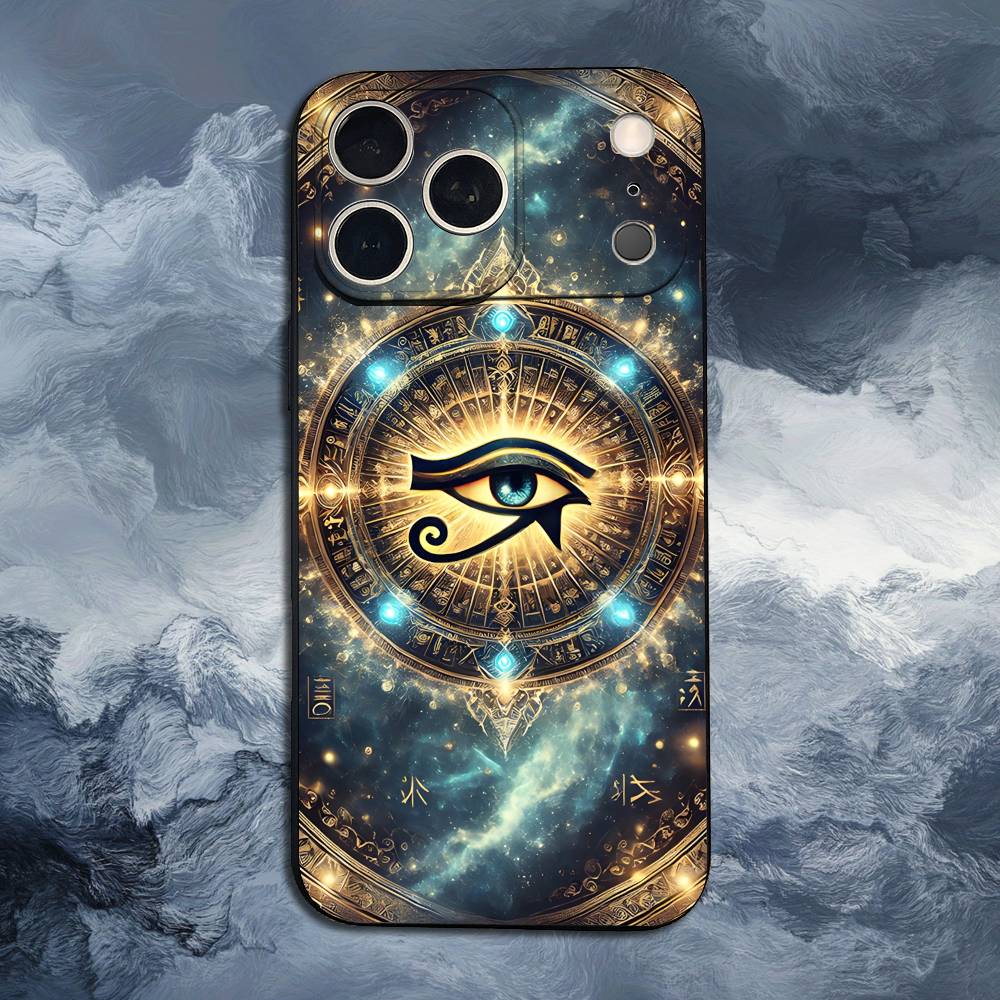Illuminati Art Eye Occult Case For iPhone 15,17,16,12,14,13,11,Plus,Pro Max,XS,X,Mini,8,7,XR,SE,Soft Silicone Black