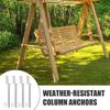 Yousheng 4Pcs Reinforced Ground Anchors Kit High Hardness Corrosion Resistant Heavy Duty Steel Fence Post Anchors Ground Stakes Set