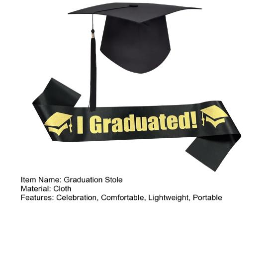 Выпускной колпак и палантин комплект класс 2025 унисекс взрослый выпускной колпак с поясом костюм для вечеринок церемоний праздников