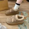 Бархатные Doudou Birkenstocks на толстой подошве новые осенне-зимние Birkenstocks хлопковые ботинки теплые сноубутсы