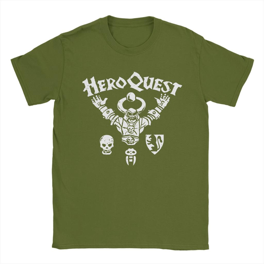 Heroquest Ролевая Игра 90-е RPG Мужские Футболки Мультяшные Крутые Футболки С Коротким Рукавом С Круглым Вырезом Чистый Хлопок Печатные Топы