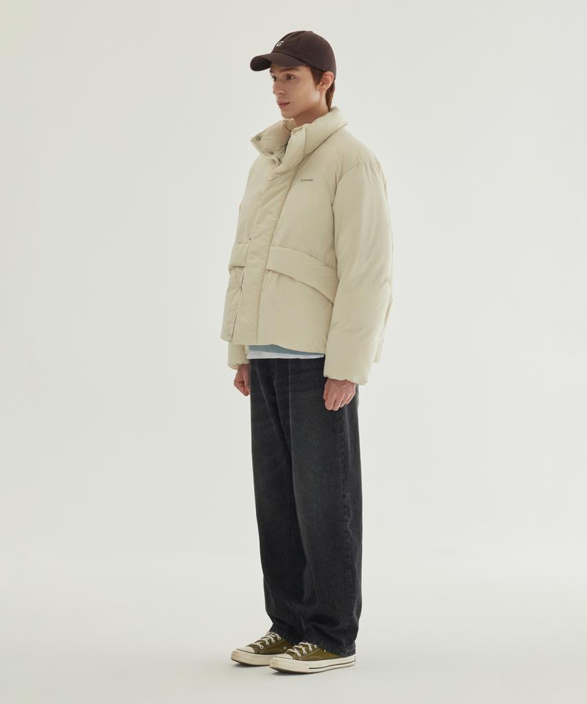 Covernat Non-Quilted Short Puffer Ecru