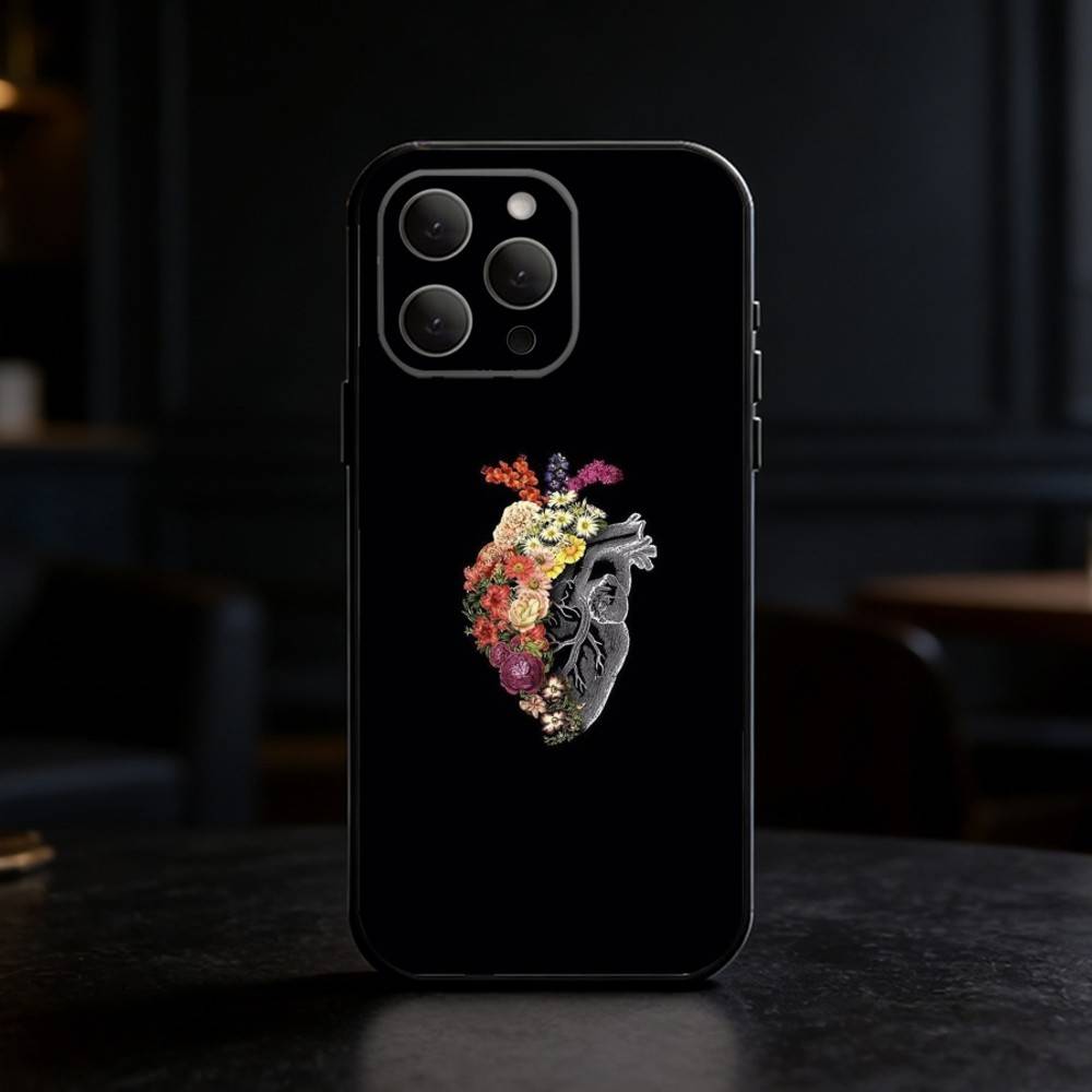 Чехол-скелет для телефона iPhone 17,16,15,14,13,12,11 Plus,Pro Max,SE4 Мягкий силикон Черный чехол