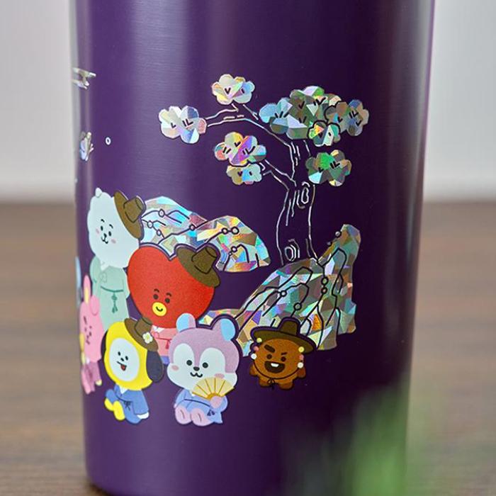 BT21 Стакан с перламутровым рисунком Premium K Edition (710 мл / 24 жидких унции.)