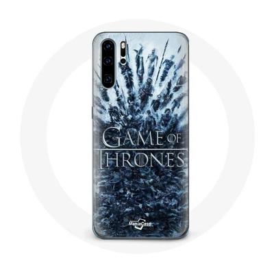 Чехол для Huawei P30 Игра Престолов сезон 8 Эпизод 1 Железный Трон Персонажи логотип Серый