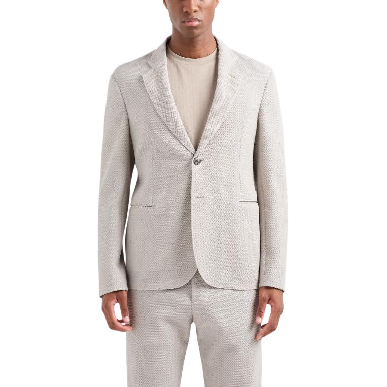 EMPORIO ARMANI SS24 Business Suit Coat Men's Beige E31G37-F1060-108