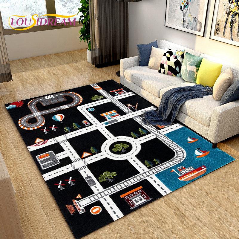 Детский детский игровой коврик, коврик для игровой комнаты, большой ковер для гостиной, спальни, ванной комнаты, нескользящий напольный коврик