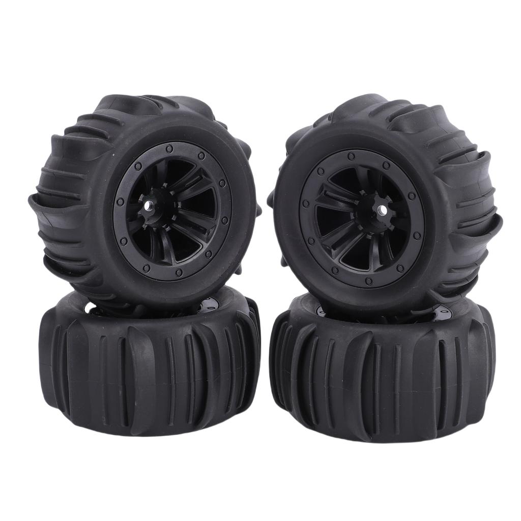 RC Car Tires, 4PCS Rubber Tire Set Crawler Wheel Tire Compatible with 1Celsius14 1Celsius16 Scale RC Cars Replacement for MJX HBX