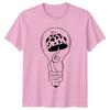 Mushroom Inside Lightbulb Idea TShirt Nature Abstract Birthday