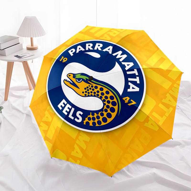 Parramatta Eels, Logo Automatic Opening and Closing, 8 rib Structure Portable Umbrella, Suitable for Men and Women in All Seasons Perfect G