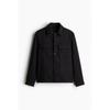 HM Textured oversHirt Regular Fit Black